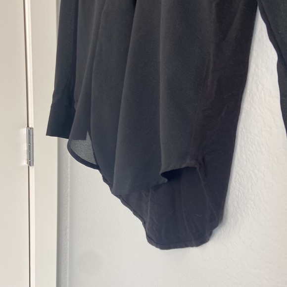 INC tie front Black Button Up Blouse - Picture 5 of 9